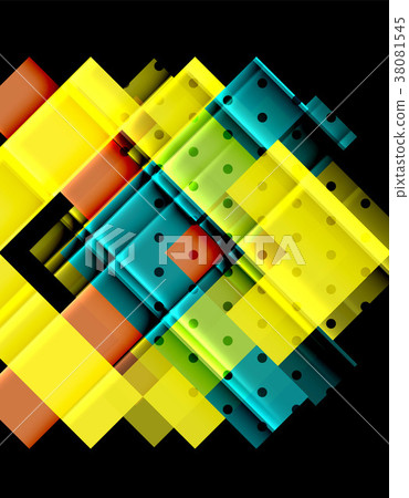 Color arrows on black background 38081545