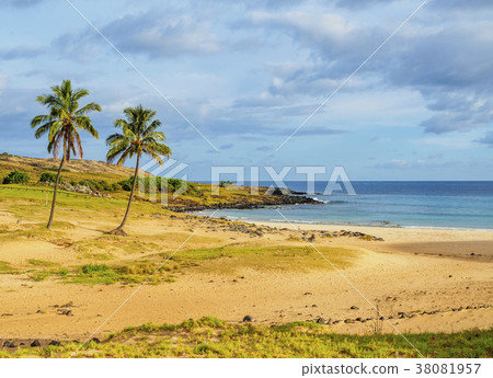 Anakena Beach on Easter Island, Chile 38081957
