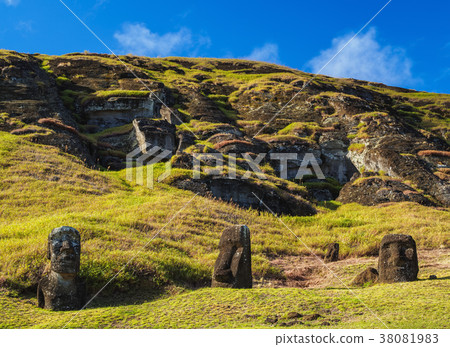 Moais on Easter Island, Chile Moais on Easter Island, Chile 38081983