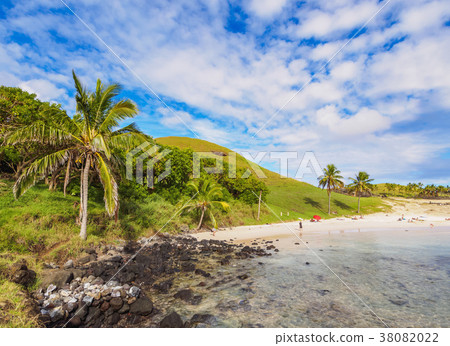 Landscape of Anakena on Easter Island, Chile Landscape of Anakena on Easter Island, Chile 38082022