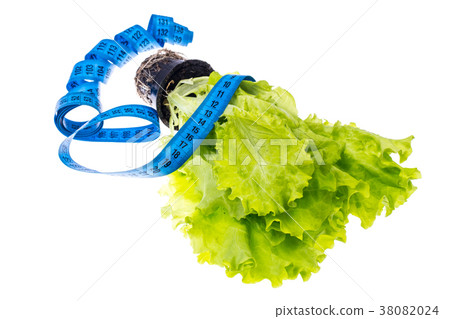 The concept of weight loss. Dietary food, green 38082024