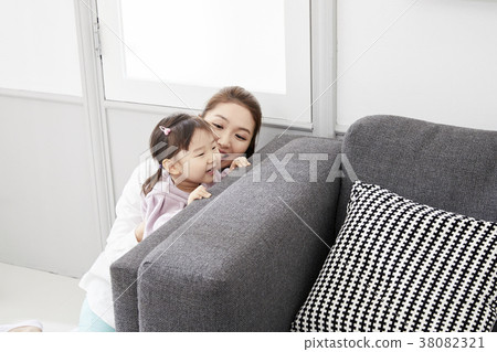 住房，生活，家庭，母親，女兒，韓國人 38082321