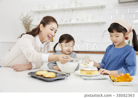 烹飪，母親，女兒，韓國人 38082363
