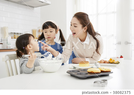 烹飪，母親，女兒，韓國人 38082375