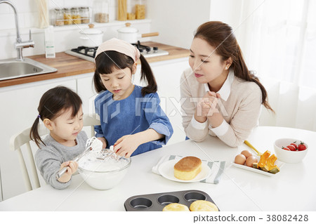 烹飪，母親，女兒，韓國人 38082428