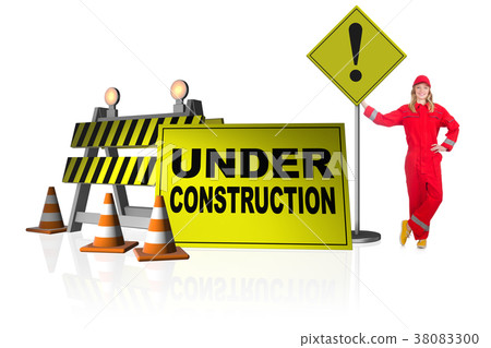 Concept of under construction for your webpage 38083300