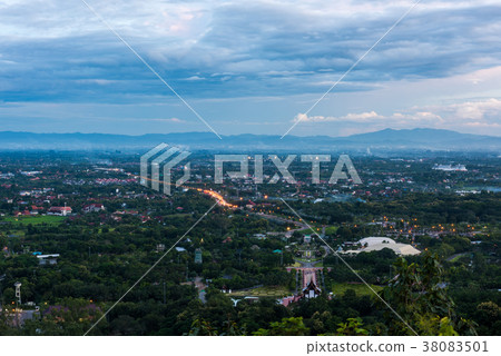 Chiang mai city view from Wat Phra That Doi Kham  38083501