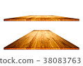 Empty wooden table with clipping mask 38083763