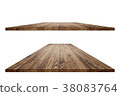 Empty wooden table with clipping mask 38083764