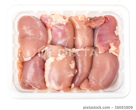 Raw chicken thigh meat 38083809