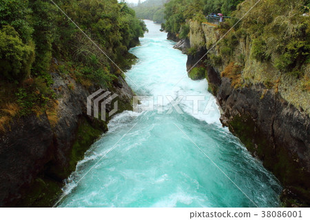huka falls, river, vivid 38086001