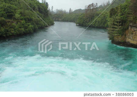 huka falls, river, vivid 38086003