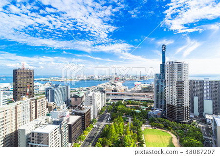 Bay area seen from Kobe City Hall 38087207