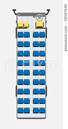 Front Open door Bus seat map 38087840