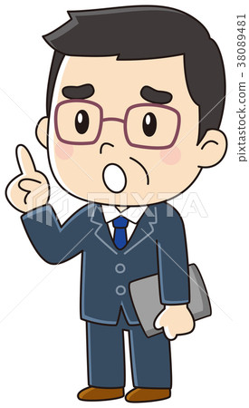 Man with a suit of troubled face 38089481