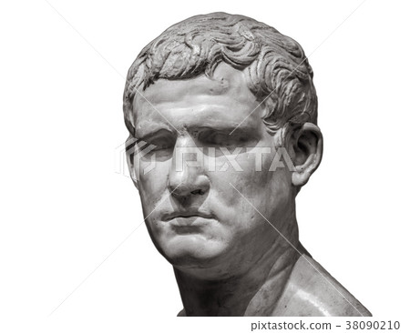 Head and shoulders detail of the ancient sculpture Head and shoulders detail of the ancient sculpture 38090210