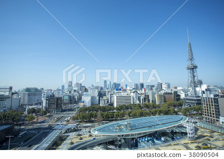 名古屋市容綠洲21和電視塔 名古屋市容綠洲21和電視塔 38090504