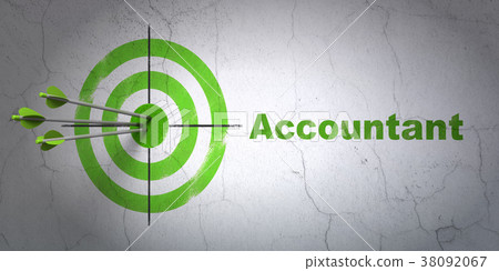 Banking concept: target and Accountant on wall Banking concept: target and Accountant on wall 38092067
