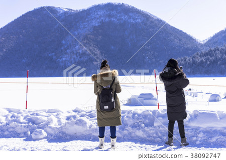 Tower lake in the winter season 38092747
