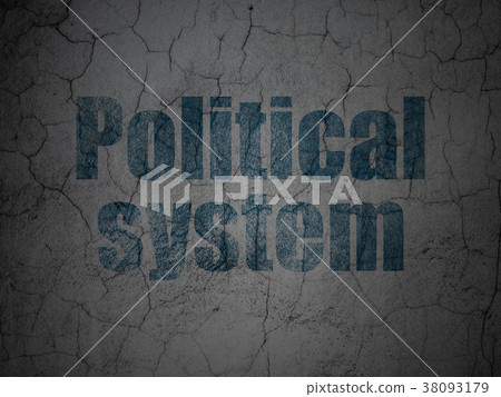 Politics concept: Political System on grunge wall 38093179