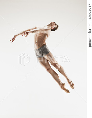 The male athletic ballet dancer performing dance 38093947