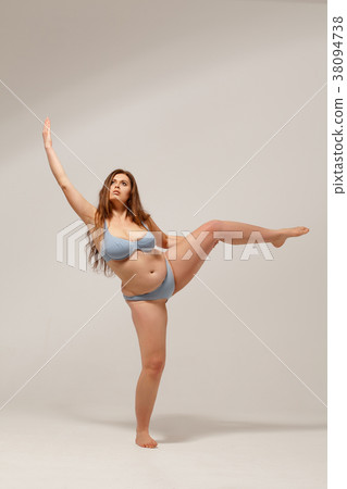 Plus size fashion model in underwear Plus size fashion model in underwear 38094738