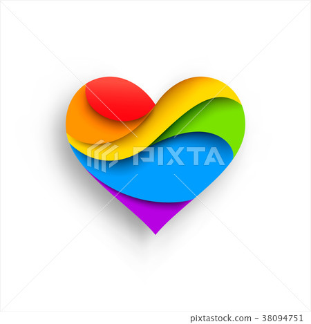 Heart in LGBT colors 38094751