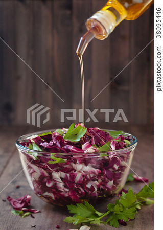 Salad with red  cabbage. 38095446