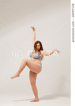 Plus size fashion model in underwear Plus size fashion model in underwear 38095536