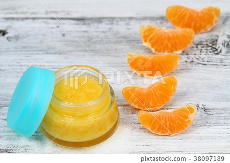 Natural orange sugar scrub  good for perfect skin 38097189