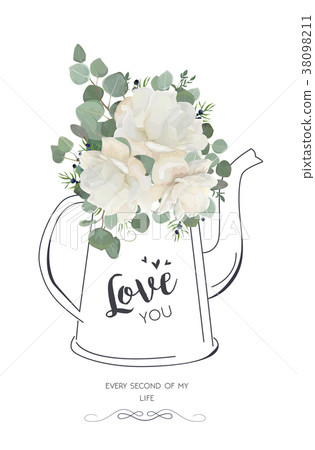 Floral elegant card vector Design with flowers - Stock Illustration ...