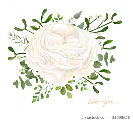 Vector floral bouquet design with white flower Vector floral bouquet design with white flower 38098608
