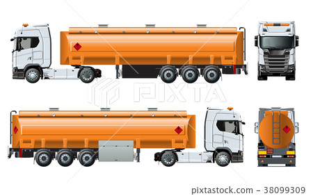 Vector realistic tunker truck template 38099309