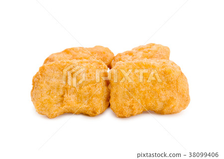 Fried chicken nuggets isolated on white background 38099406