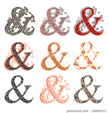 Various combination figures & (ampersand). Various combination figures & (ampersand). 38099531