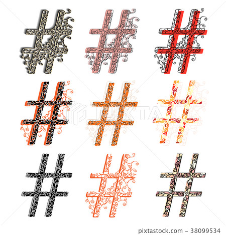 Various combination figures # (hash sign ). Various combination figures # (hash sign ). 38099534