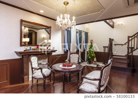 Antique style room living room European room 38100133