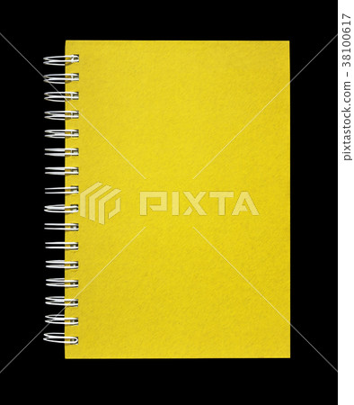Yellow notebook isolated 38100617
