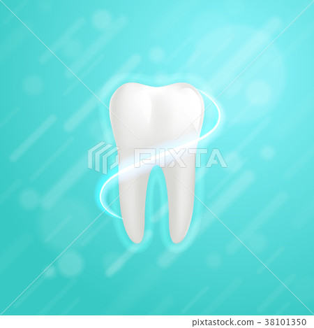 White molar tooth poster template