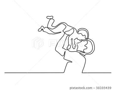 Father holding happy son up in air Father holding happy son up in air 38103439