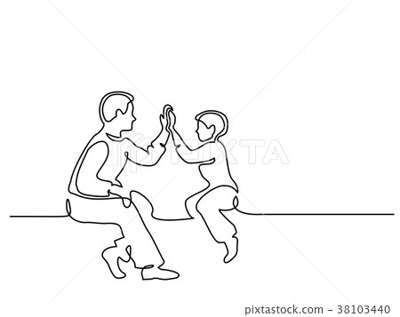 Father and son sitting together 38103440