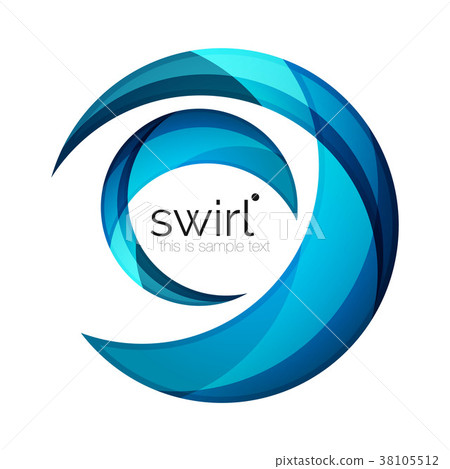 Digital techno swirl circle business icon Digital techno swirl circle business icon 38105512