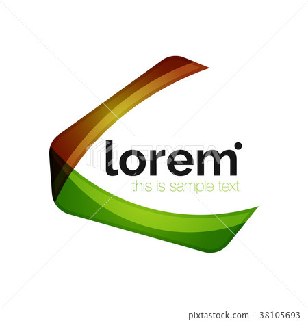 Clean professional business emblem, abstract 38105693