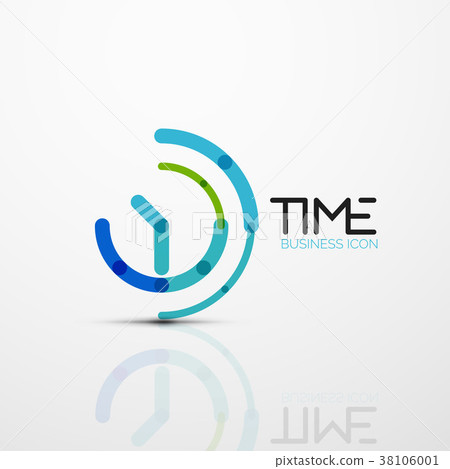 Vector abstract logo idea, time concept or clock 38106001