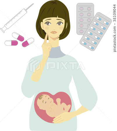 孕婦和醫學圖像例證2 38109044