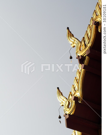 roof detail of north THAI buddhism historic temple roof detail of north THAI buddhism historic temple 38109181