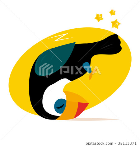 Vector illustration of funny cartoon toucan 38113371
