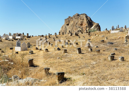 Tombstones of the Turkish Muslim cemetery. 38113388