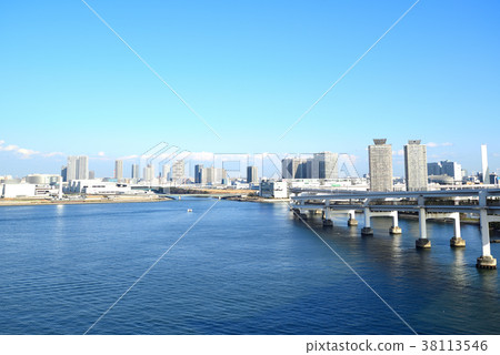 彩虹橋和東京灣 彩虹橋和東京灣 38113546