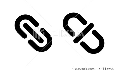 Link and unlink icons Lock and unlock chain symbol Link and unlink icons Lock and unlock chain symbol 38113690